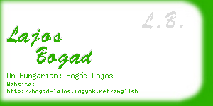 lajos bogad business card